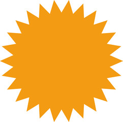 Starburst orange sticker set for halloween - collection of special offer sale oval and round shaped sunburst labels and badges. Promo stickers with star edges