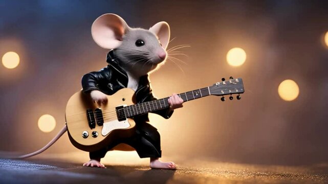 This little mouse steals the show with its oversized guitar and infectious energy! Rocking out on stage, it&rsquo;s impossible not to smile at its hilarious antics and adorable rockstar attitude.