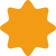 Starburst orange sticker set for halloween - collection of special offer sale oval and round shaped sunburst labels and badges. Promo stickers with star edges