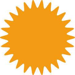 Starburst orange sticker set for halloween - collection of special offer sale oval and round shaped sunburst labels and badges. Promo stickers with star edges
