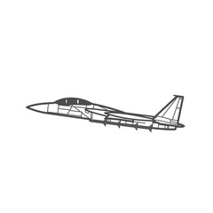 F-15 Eagle, fighter jet, side view, air force icon