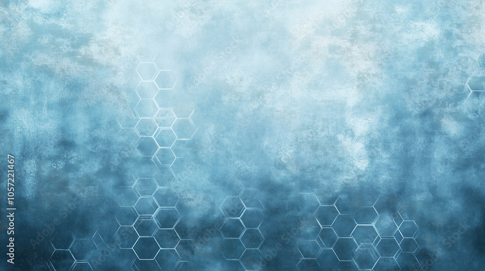 Fototapete modern abstract clean light blue and gray backdrop with faint hexanal geometric pattern and noise te