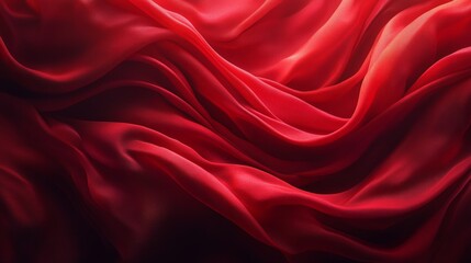 A red fabric with a wave pattern