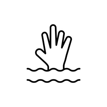 recommend clip art: Drown people outline icons, minimalist vector illustration ,simple transparent graphic element .Isolated on white background
