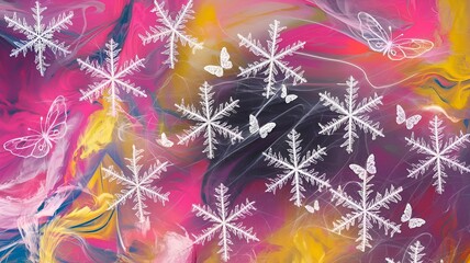 background with snowflakes