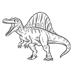 black and white hand-drawn dinosaur sketches