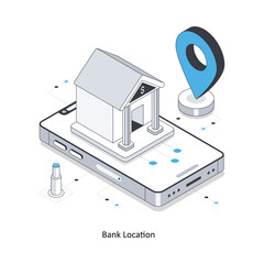 Home Location  isometric stock illustration. EPS File stock illustration