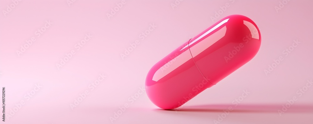 Aufkleber dynamic floating health capsule with soft glow - vivid colors and clean background perfect for welln