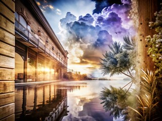 Naklejka premium Watercolor Abstract Background in Light Beige for Poster Design and Decoration