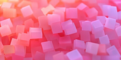 Abstract Pink and Red Geometric Shapes Background   3D Rendered Texture