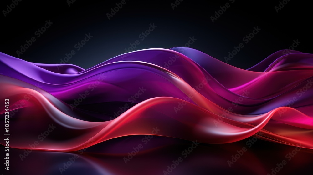 Poster abstract wavy lines in vibrant colors create a dynamic visual effect.