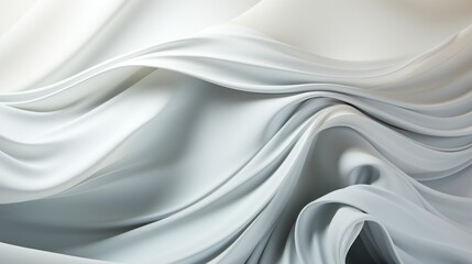 Obraz premium A flowing, textured fabric in soft shades of white, creating an elegant and serene appearance.