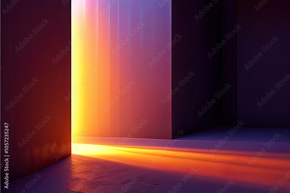 Poster lighting with subtle gradients creating a sense of depth