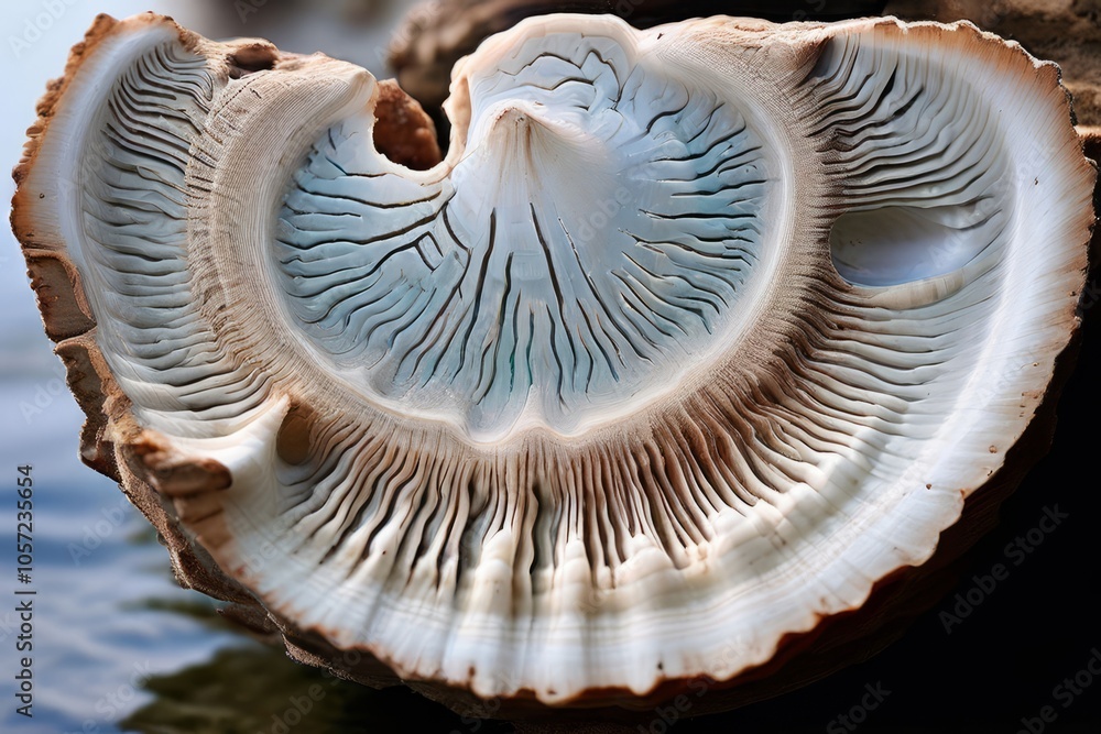 Poster limpet shell growth rings creating a pattern of nested vs