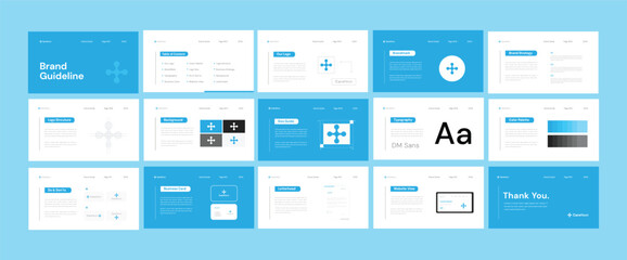 Brand Guidelines Template in Landscape Format.