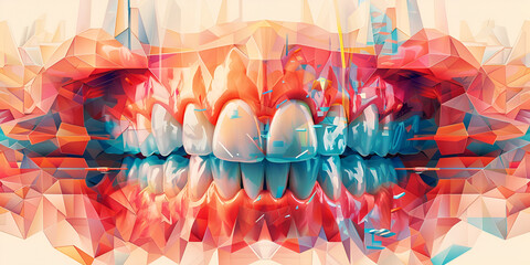 The Evolution of Human Teeth: A Vector Illustration of Dental Development