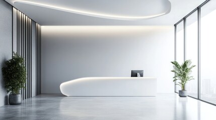 Modern office design background with minimalist lines and abstract gradients, perfect for a contemporary aesthetic