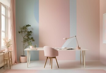 Bedroom, living room, office, pastel colors