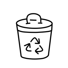 housekeeping cleaning line icons set