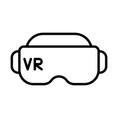 Vr goggles line icon