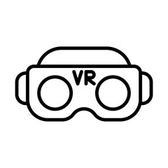 Vr gaming line icon