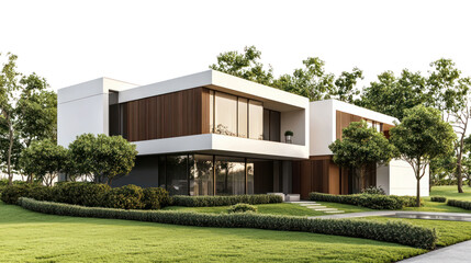 PNG Modern houses architecture modern lawn.