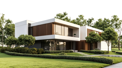 PNG Modern houses architecture modern lawn.