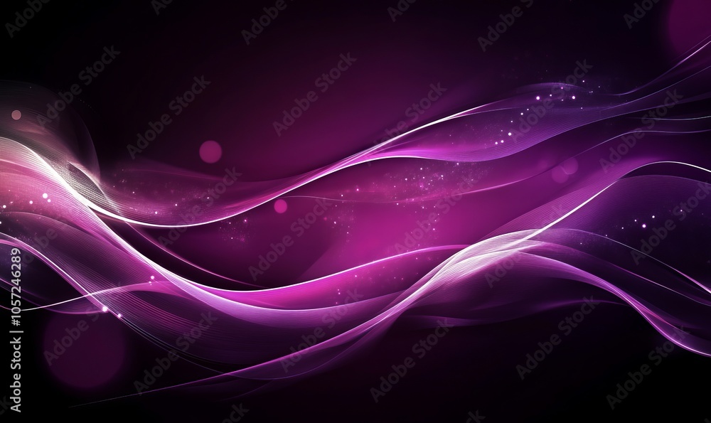 Poster purple background with abstract lines