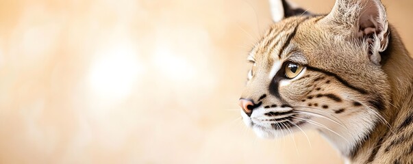 Fototapeta premium Intricate Textures of an Egyptian Mau Nose - A Close-Up Study Capturing Defined Details and Perfect Lighting for Animal Lovers and Cat Enthusiasts