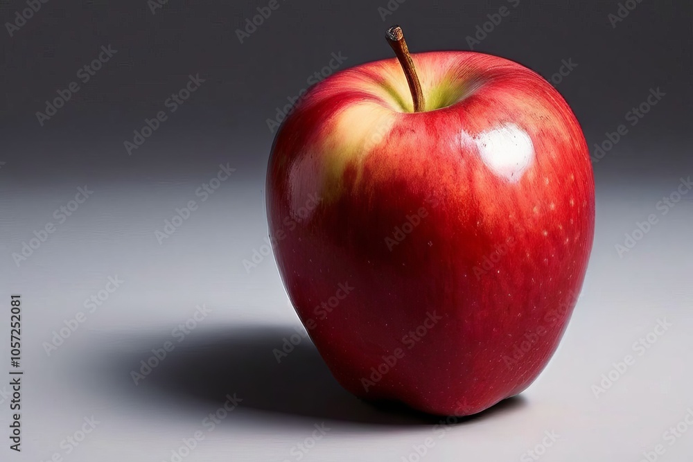 Poster single apple highlight and shadow to create form
