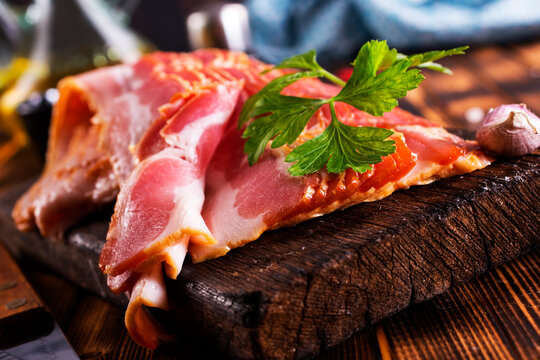 smoked becon slices for hot pot