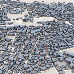 Obraz premium Istanbul City Turkey Map, 3D Rendering