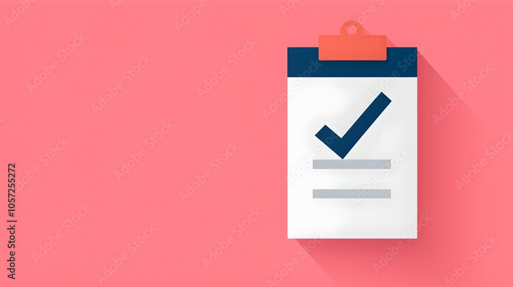 Fototapete Risk Management Line Icon Checklist Flat Design Side View Audit Theme Pixel Perfect Editable Stroke with Split Complementary Color Scheme for Business Finance and Decision Making Monitoring
