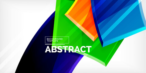 Vector abstract color geometric shapes. Illustration For Wallpaper, Banner, Background, Card, Book Illustration, landing page