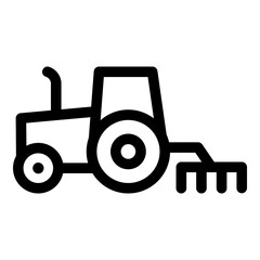 Cultivator icon. Vector line icon