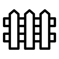Fence icon. Vector line icon