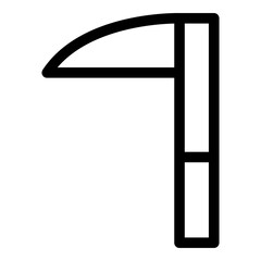 Scythe icon. Vector line icon
