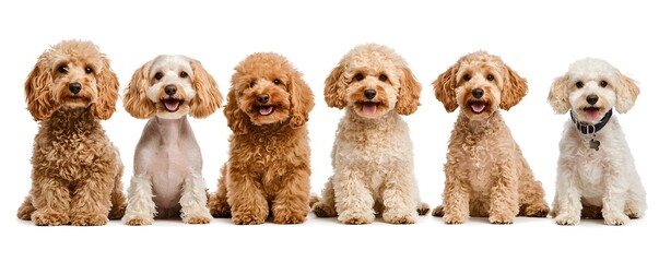 Playful Poodles Sniffing Camera - Adorable Group of Ten Poodles with Glossy Noses and Soft Textures Perfect for Pet Lovers and Animal Enthusiasts