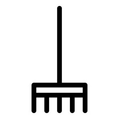 Rake icon. Vector line icon