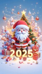 Happy new year. Concept for 2025 new year celebration. Pattern for banner, poster, greeting and new year 2025. 