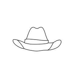 cowboy hat icons set vector