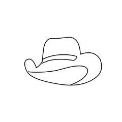 cowboy hat icons set vector