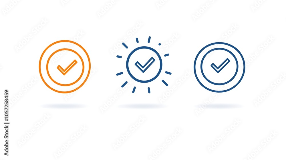 Leinwandbilder Minimalist Cursor Icon Clicking on Target Symbol Representing Precise Selection and Accurate Targeting for Digital Interfaces and Applications