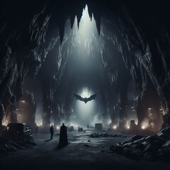 The Dark Knight Rises Batcave A dark atmospheric scene from the