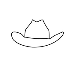 cowboy hat icons set vector