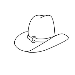 cowboy hat icons set vector