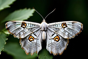 the intricate lace like patterns on a moths wings often camoufla