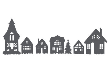 Paper Cut Christmas Scene SVG Cut File,  Christmas Scene, Cricut  Christmas Scene