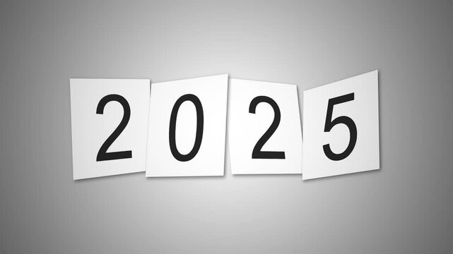 2024 Changing to 2025 in Stop Motion, New Year Animation