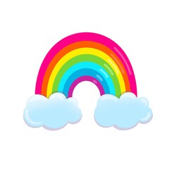 Shiny bright rainbow vactor image.